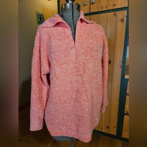 Bright pink/coral Zara sweater